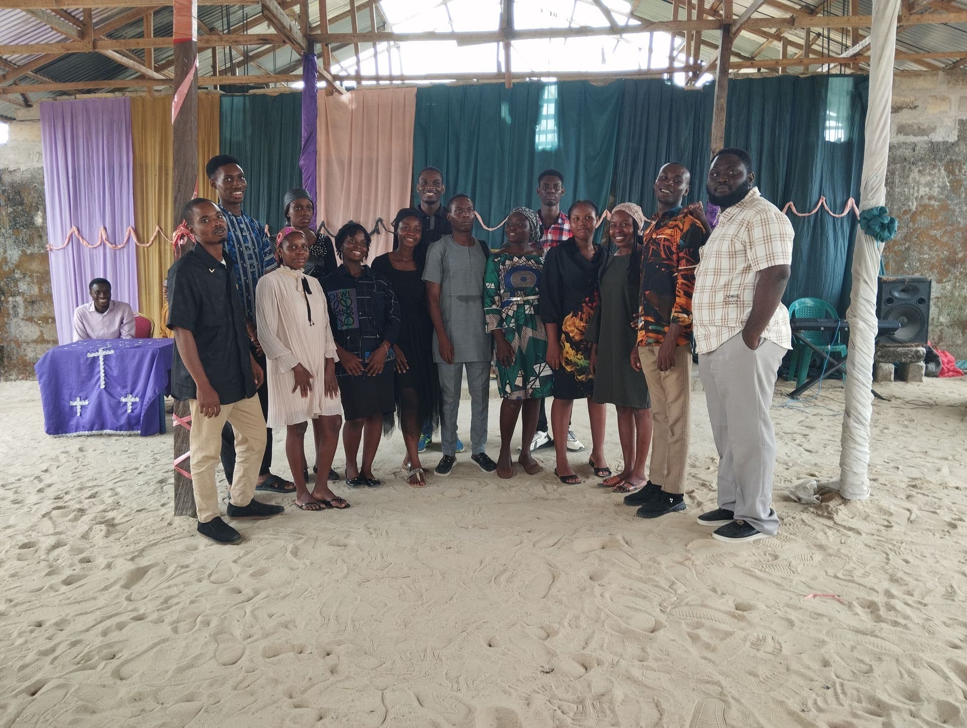 MJI members standing together at a retreat in Oreh, January 2025